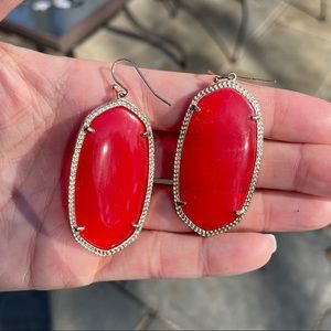 Red Kendra Scott earrings